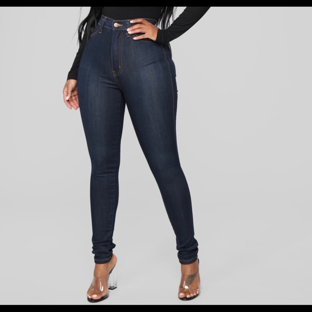 Fashion nova dark denim jeans